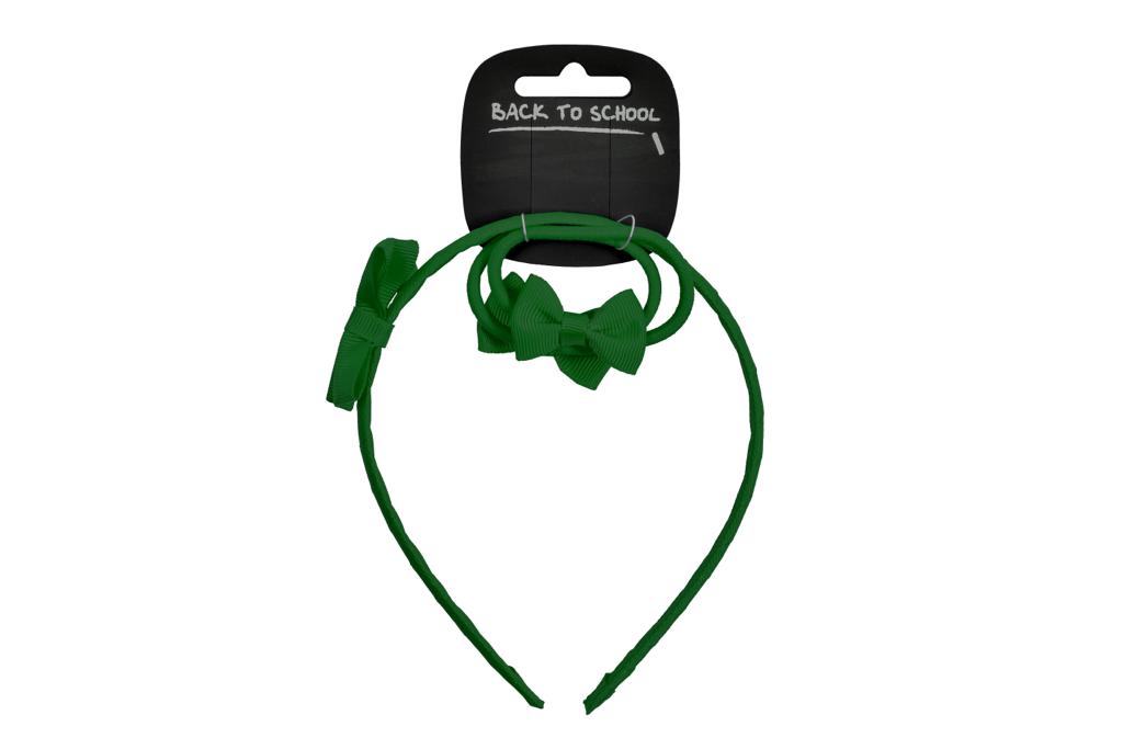 UNV Green Alice Bow Band with Bobble