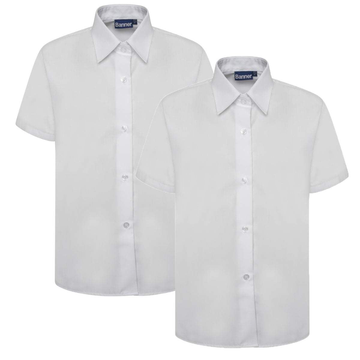 UNV Girls' Short Sleeve Shirt (Twin Pack)