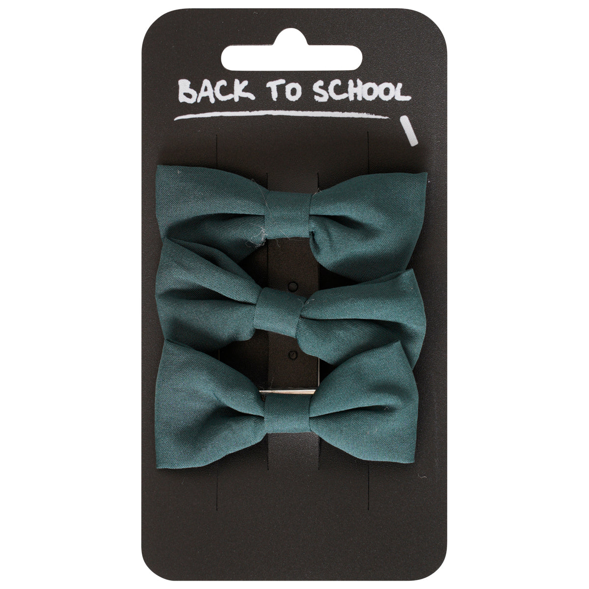 UNV Green Plain Bow Clips (3 Pack)