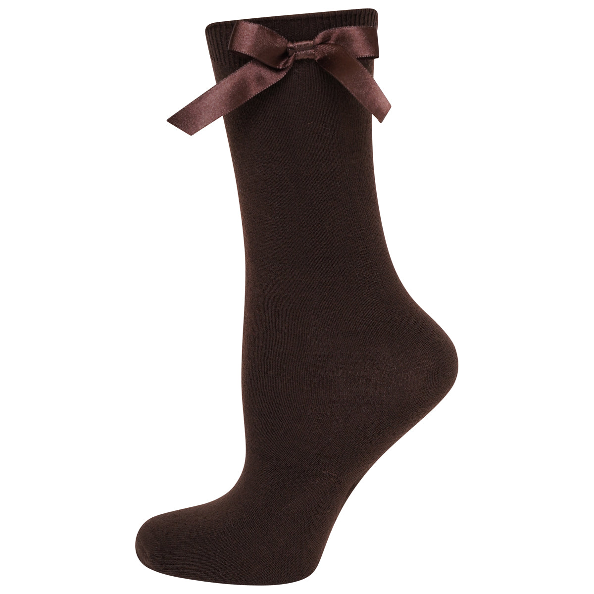 UNV Brown Bow Knee High Socks