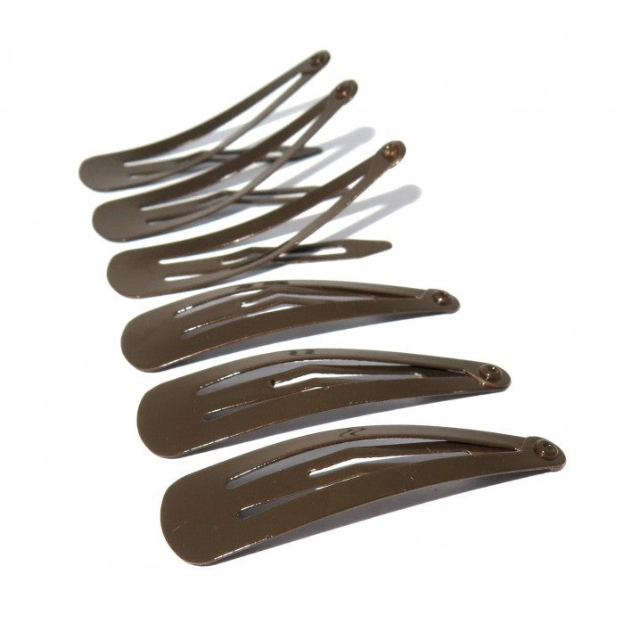 UNV Brown Click Clacks Hair Clips