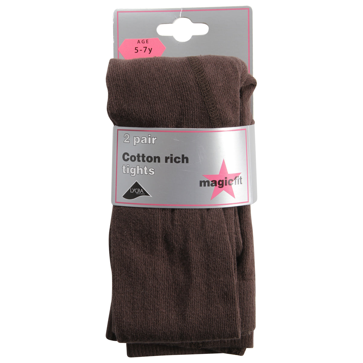 UNV Girls Brown Tights (2 Pack)