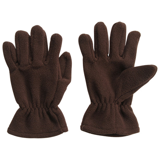Fleece Brown Gloves