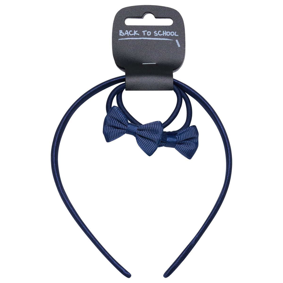 UNV301 Navy Alice Bow Band with Bobble