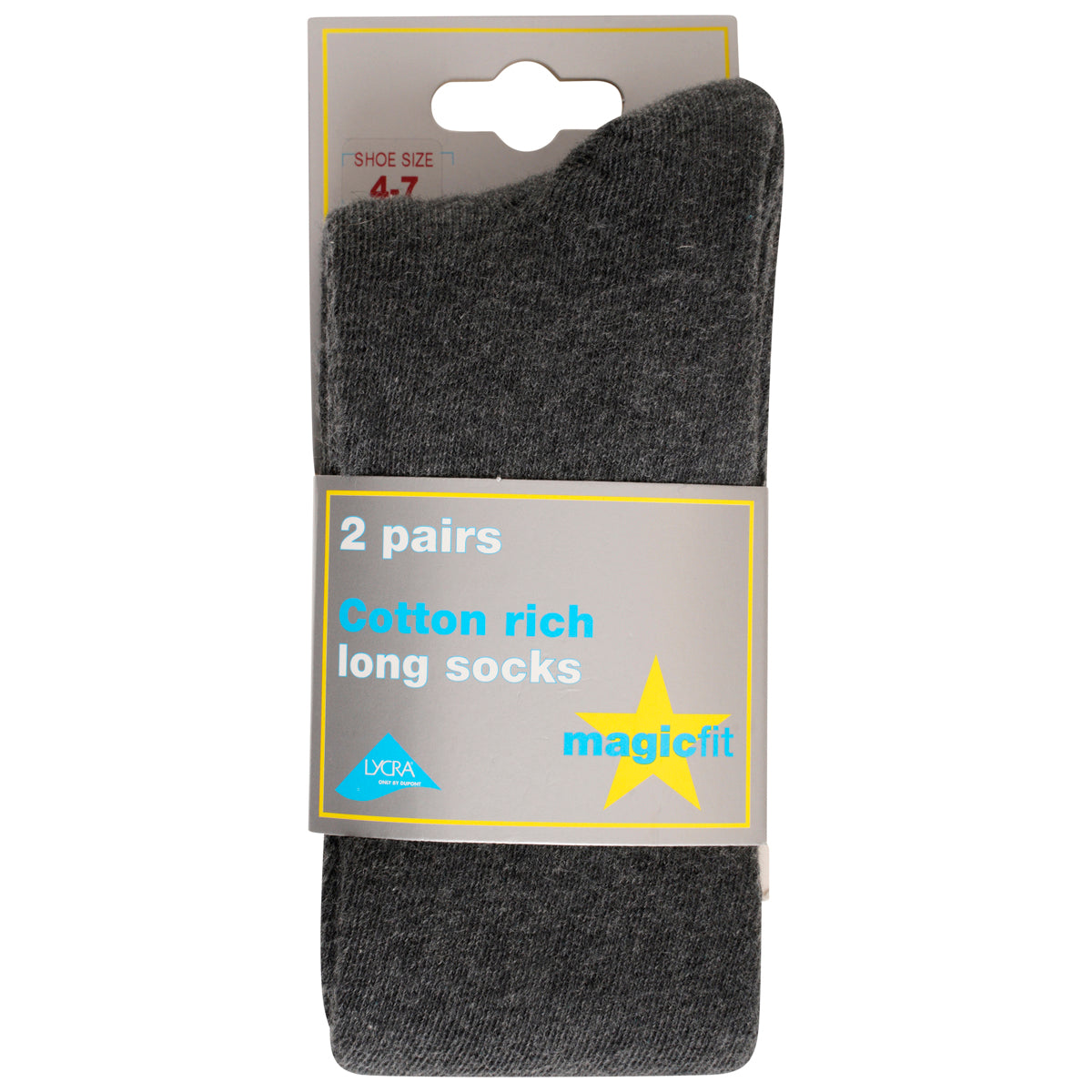 Girls Long Grey Socks